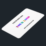 Custom Company Logo Name Website Magnet<br><div class="desc">Magnet with Custom Logo Name Website Promotional Personalized Company Office Promotion Business or Personal Customizable Colors and Text Modern Magnets Gift - Add Your Logo - Image - Photo / Name - Company / Website or E-mail or Phone - Contact Information / Address - Resize and Move or Remove /...</div>