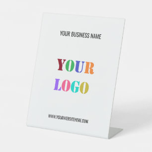Custom Company Logo Name Website Pedestal Sign