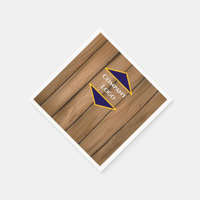 Custom Company Logo Napkins – Personalised  (Corner)