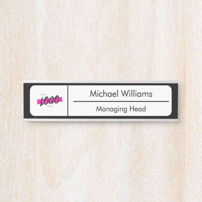 Custom Company Logo Office Door title name Door Sign (Front)