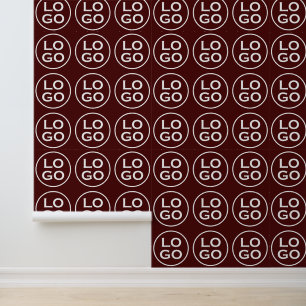Custom Company Logo or Image on Burgundy Wallpaper