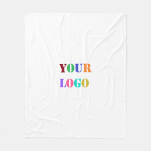 Custom Company Logo or Photo Fleece Blanket
