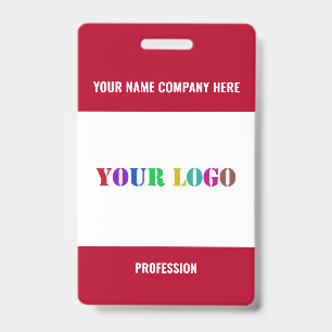 Custom Company Logo or Photo Name Business Badge ID Badge