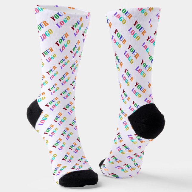 Custom Company Logo or Photo Socks Your Colours (Angled)