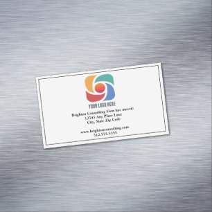 Custom Company Logo Our Office is Moving Magnetic Business Card