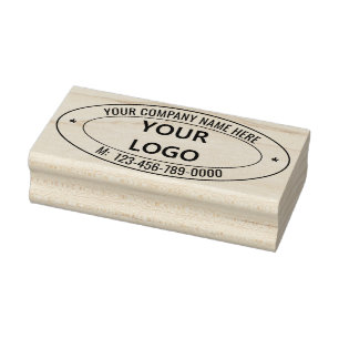 Custom Company Logo Oval Rubber Stamp Template