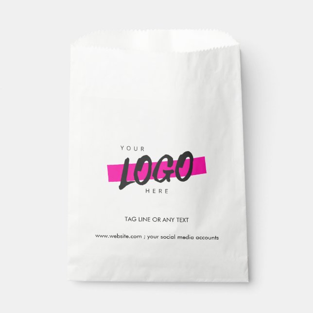 Custom Company Logo Pattern Text Promotional  Favour Bags (Front)