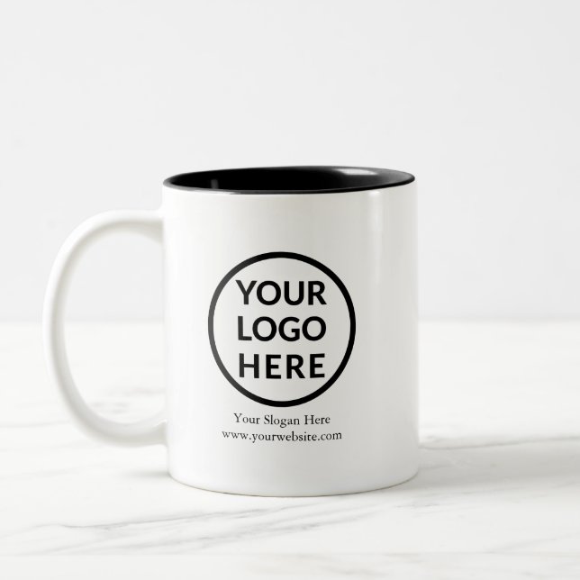 Custom Company Logo Personalised Logo Mug (Left)