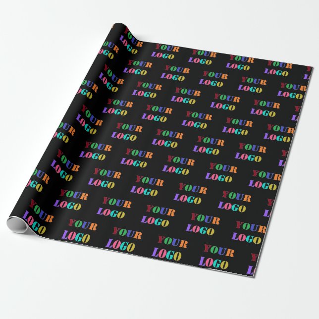Custom Company Logo Personalised Wrapping Paper (Unrolled)