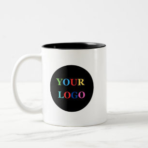 Custom Company Logo Personalized Business Two-Tone Coffee Mug