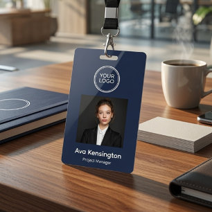Custom Company Logo Photo ID Badge   Personalised 