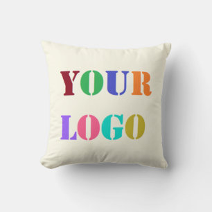 Custom Company Logo Photo Promotional Throw Pillow