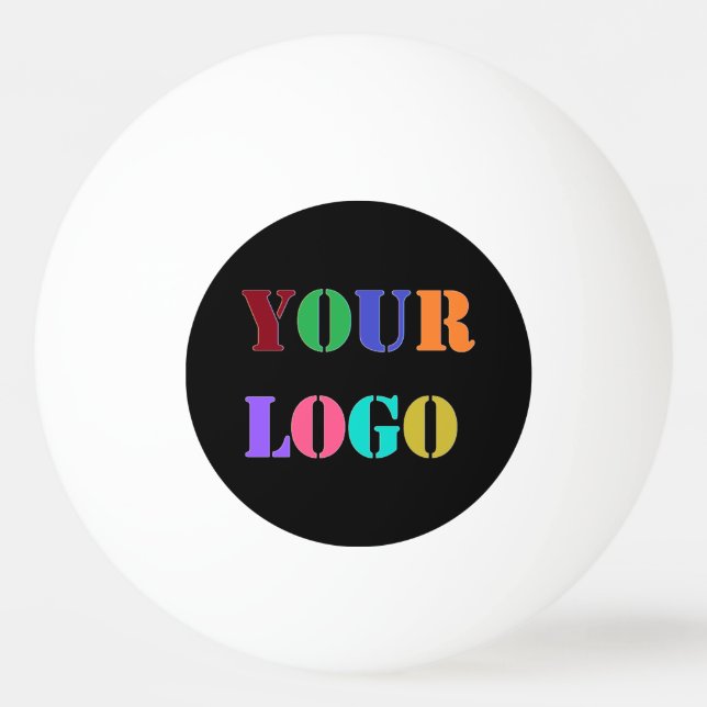 Custom Company Logo Ping Pong Ball Choose Colours (Front)