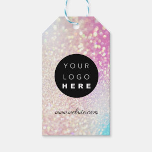 Custom Company Logo Product Description Pink Gift Tags