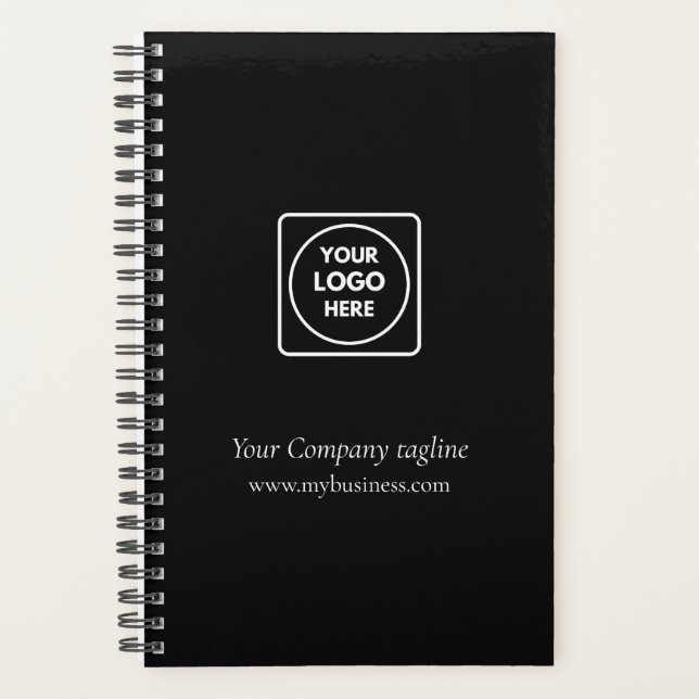 Custom Company Logo Promotional Black Planner (Front)