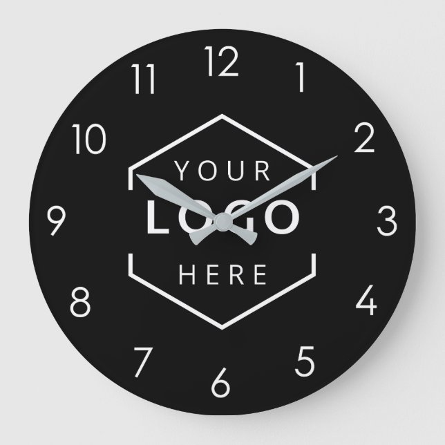 Custom Company Logo Promotional Branded Large Clock (Front)