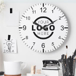 Custom Company Logo Promotional Branded Round Clock<br><div class="desc">Add your custom business corporate logo to create a unique wall clock. Makes a great promotional giveaway or corporate gift for customers,  vendors,  employees or other special people. Choose from different clock shapes and sizes. No minimum quantity,  no setup fees.</div>