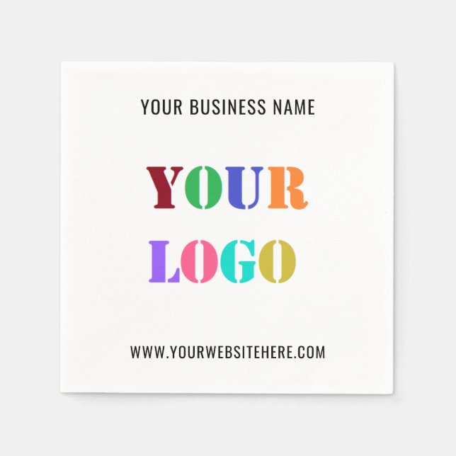 Custom Company Logo Promotional Business Napkins (Front)