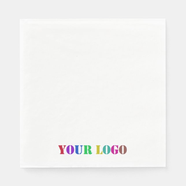 Custom Company Logo Promotional Business Napkins (Front)