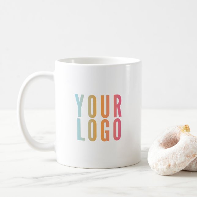 Custom Company Logo Promotional Coffee Mug (With Donut)