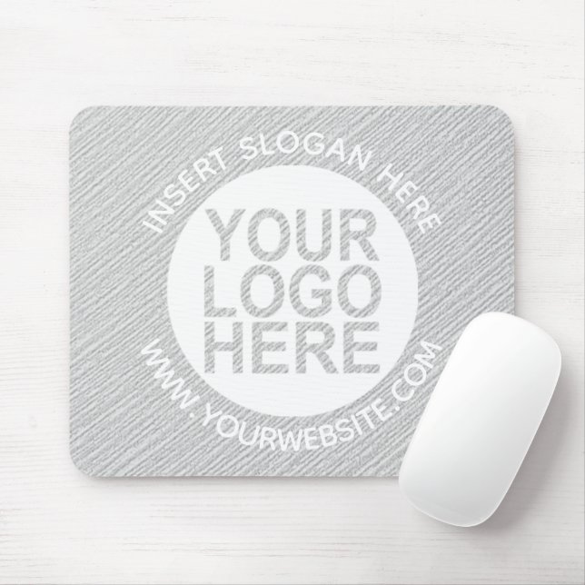 Custom Company Logo Promotional Gray Mouse Mat (With Mouse)