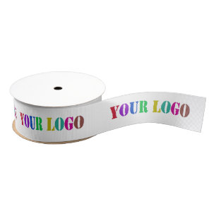 Custom Company Logo Promotional Ribbon Template Grosgrain Ribbon