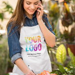 Custom Company Logo Promotional Uniform Long Apron<br><div class="desc">Easily personalise this custom apron with your own company logo. Promotional aprons custom branded with your business logo can be a uniform for employees, wait staff, and workshops, or promotional giveaways for customers. This apron with pockets is ideal for a catering company, chef, restaurant, bakery, grocery store owner, paint shop,...</div>