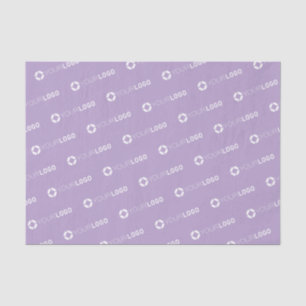 Custom company logo purple branded tissue paper