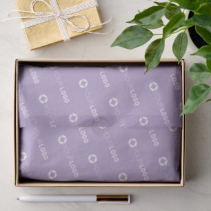 Custom company logo purple branded tissue paper