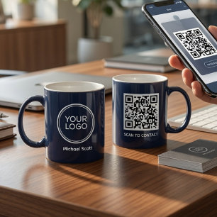 Custom Company Logo QR Code Mug Personalised
