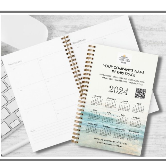 Custom Company Logo QR Code Planner Calendar (Creator Uploaded)