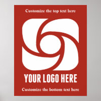 Custom Company Logo Red Business Marketing