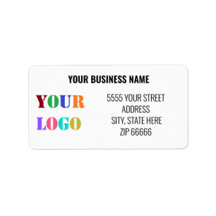 Custom Company Logo Return Address Labels Template