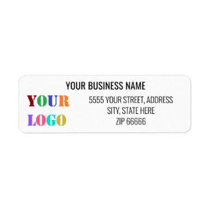 Custom Company Logo Return Address Labels Template
