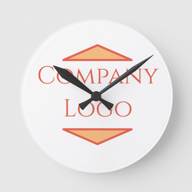 Custom Company Logo  Round Clock (Front)