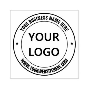 Custom Company Logo Round Rubber Stamp Example