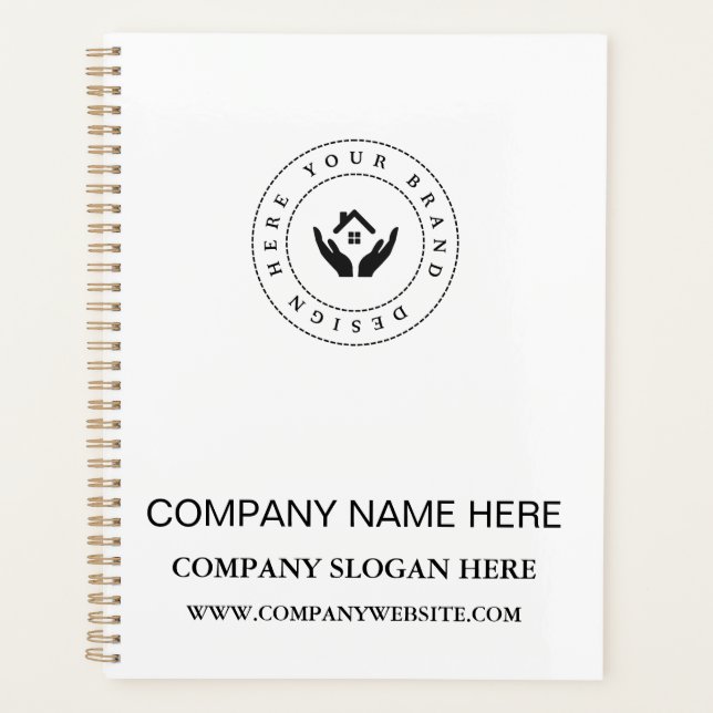 Custom Company Logo Simple Promotional Planner (Front)