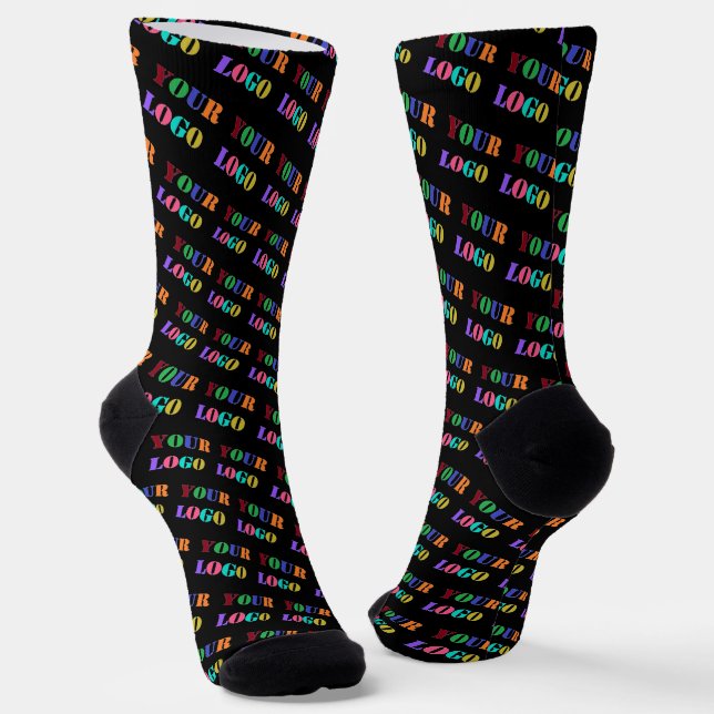 Custom Company Logo Socks - Choose Colour (Angled)