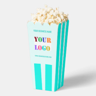 Custom Company Logo Text and Colours Popcorn Box