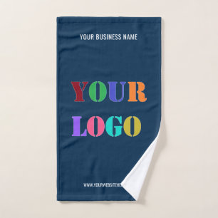 Custom Company Logo Text Bath Towels Your Colour