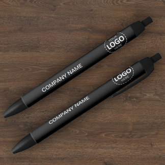 Custom Company Logo & Text Blue Ink Pen