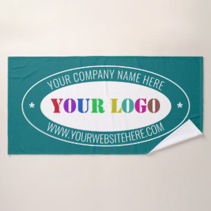 Custom Company Logo Text Business Bath Towels