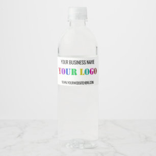 Custom Company Logo Text Business Bottle Labels