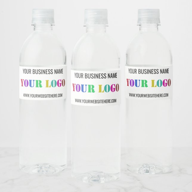 Custom Company Logo Text Business Bottle Labels (Bottles)