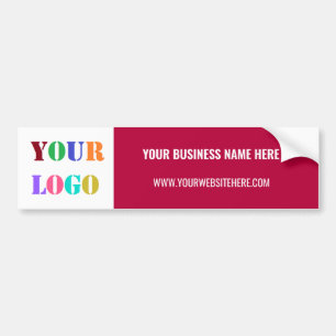 Custom Company Logo Text Business Bumper Sticker