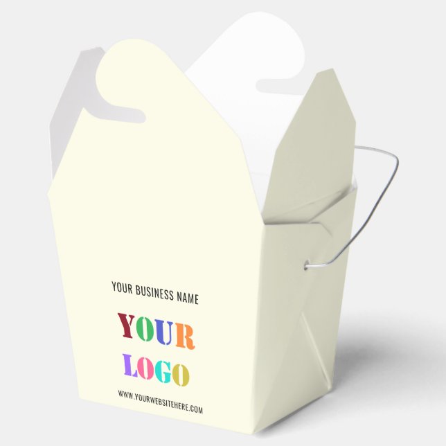 Custom Company Logo Text Business Favour Boxes (Opened)