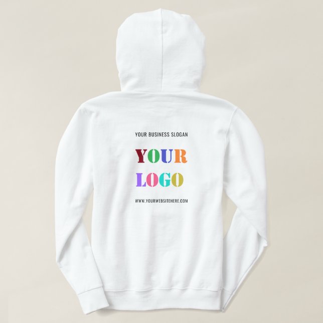 Custom Company Logo Text Business Hoodie Template (Design Back)
