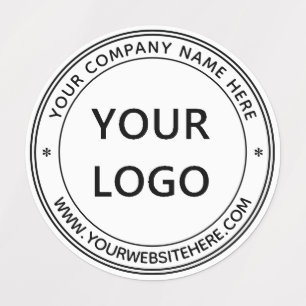 Custom Company Logo Text Business Labels Template