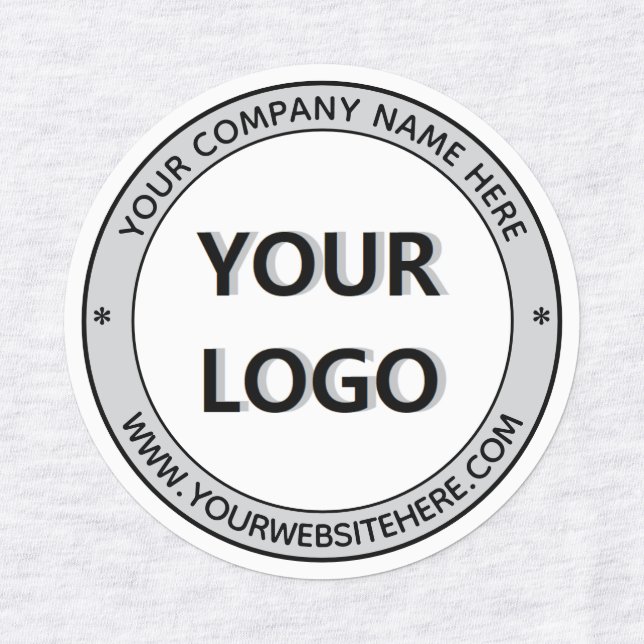 Custom Company Logo Text Business Labels Template (Design 1)
