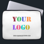 Custom Company Logo Text Business Laptop Sleeve<br><div class="desc">Custom Colours and Font - Laptop Sleeves with Your Company Logo and Text Promotional Business Personalised Laptop Cases - Add Your Logo / Image and Text / Information - Resize and move or remove / add elements - image / text with Customisation tool. Choose / add your favourite background and...</div>